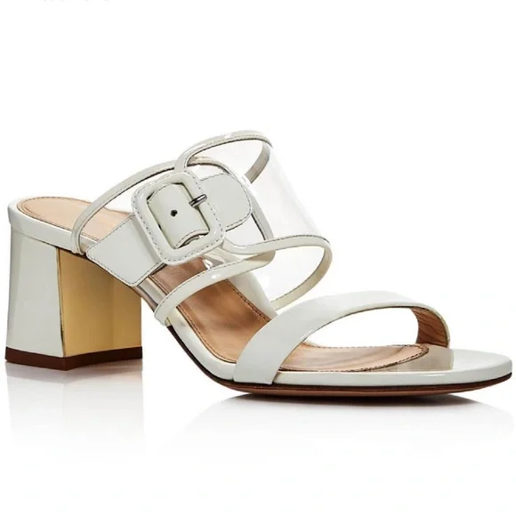 Marion Parke Womens Belinda Leather Vinyl Heels - Picture 1 of 10